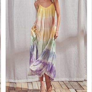 Storia Rainbow Tie Dye Maxi Dress